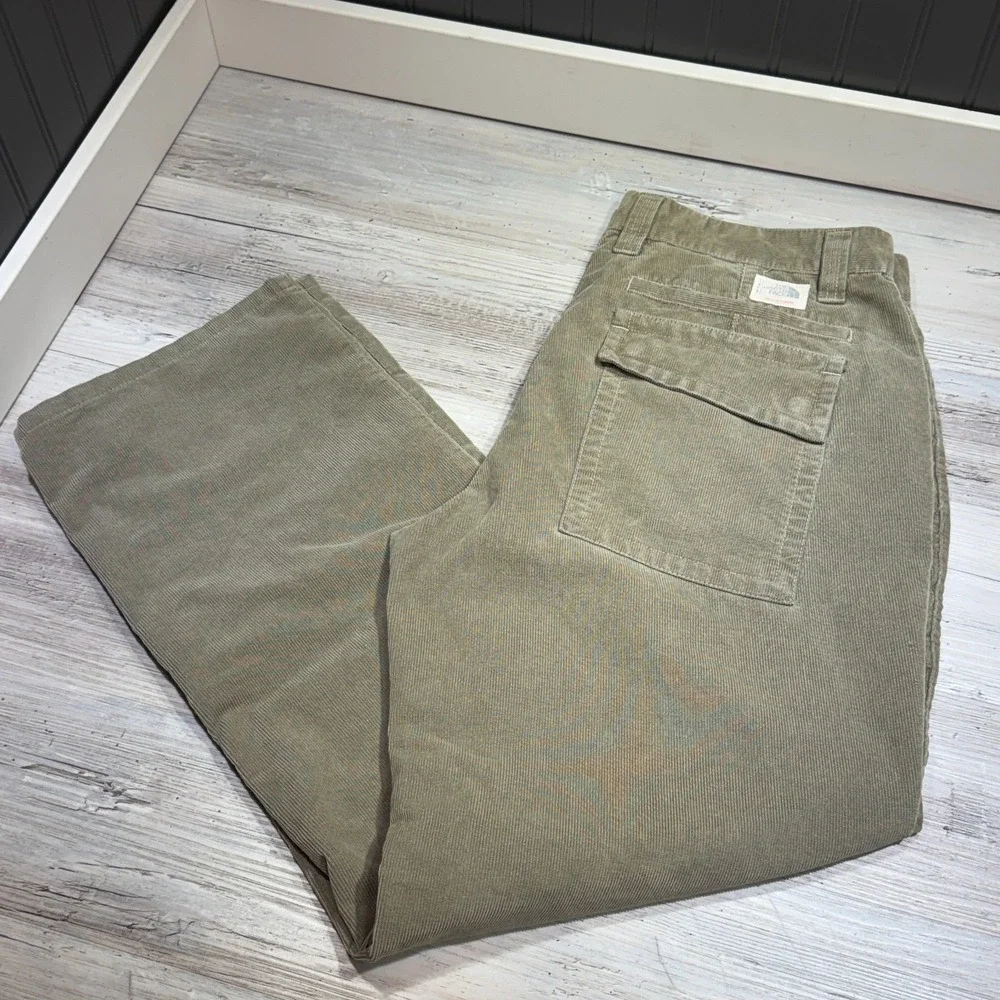 VTG The North Face Corduroy Button Fly Beige Pants Sz 38 Style# AABT Outdoor